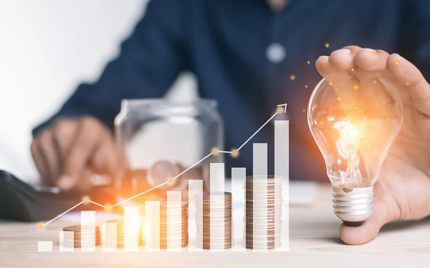 Concept saving money for finance accounting