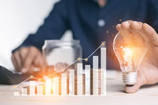 Concept saving money for finance accounting